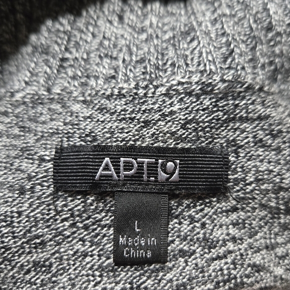 Grey turtleneck sweater dress tunic M-L Apt. 9 - Picture 3 of 3